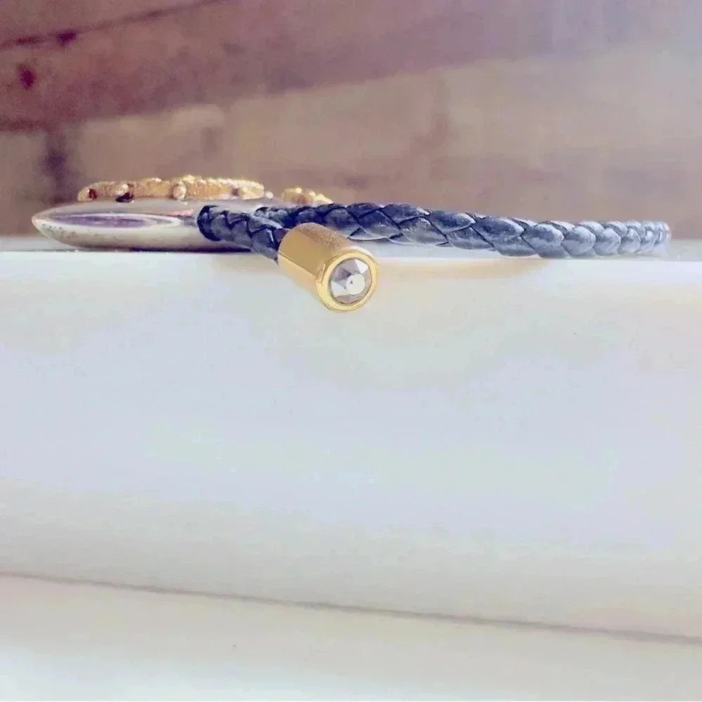 Unisex Alexander McQueen Heart Leather Strap Bracelet